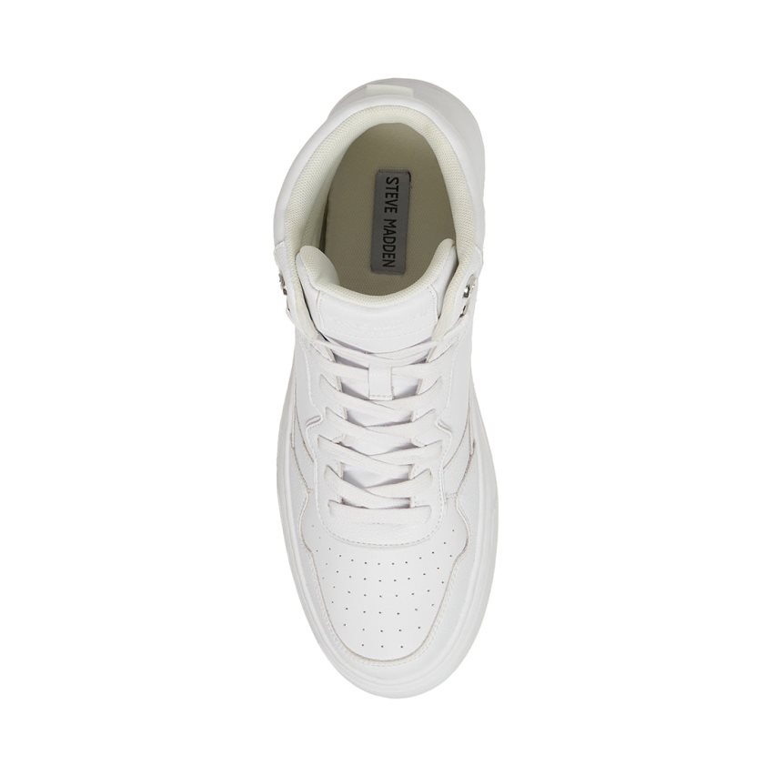 Zapatillas Steve Madden Jordee Cuero Hombre Blancas | ES JR8230